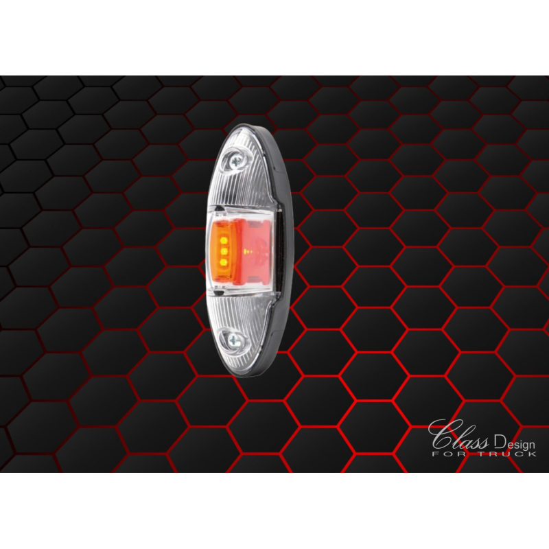 Feu de gabarit LED gauche+droite 12‑24V rouge/orange/blanc