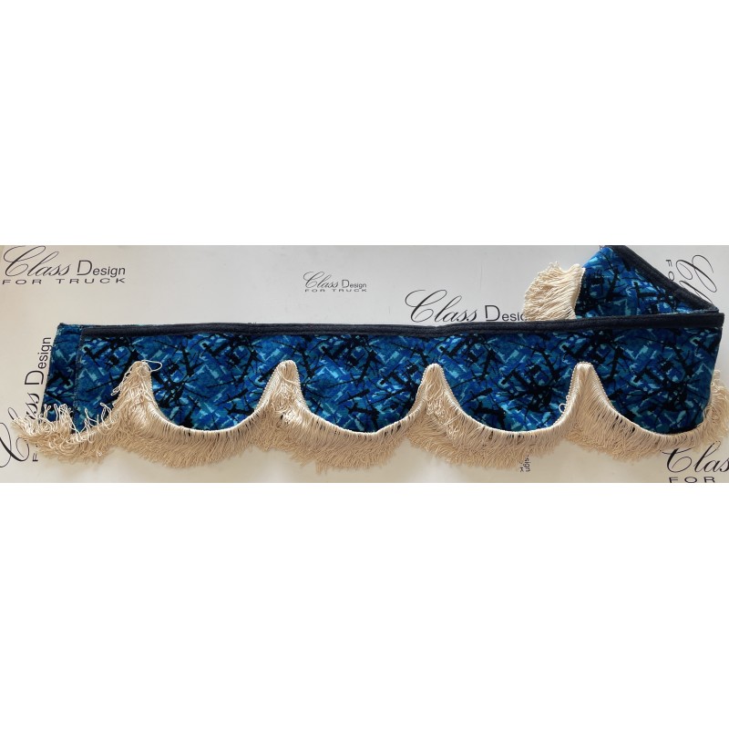 Frange Danois Bleu Fils Beige Frange Danois Bleu Fils Beige