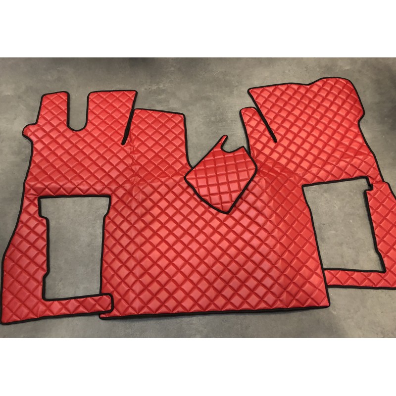 Tapis et Couvre Moteur Gaufré Rouge pour Scania NG cabine S passager pneumatique