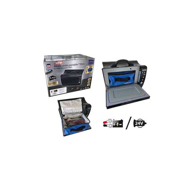MICRO-ONDES 7L 24V 425W "BLACK EDITION" + SAC ISOTHERME