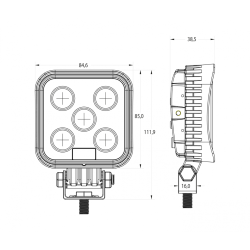 Feu de travail compact 5 LED