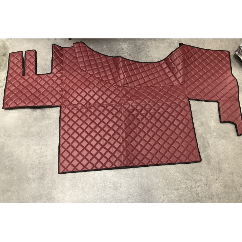 Tapis et Couvre Moteur Gaufré Bordeaux pour Renault T plancher plat Tapis et Couvre Moteur Gaufré Bordeaux pour Renault T plancher plat