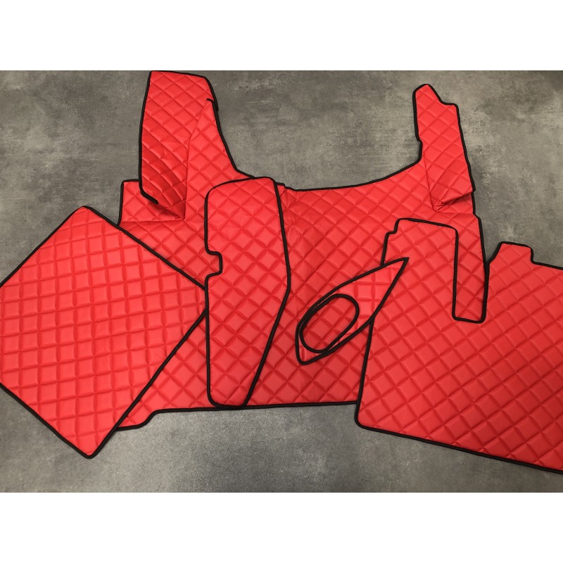 Tapis et Couvre Moteur Gaufré Rouge pour Man TGX après 2021