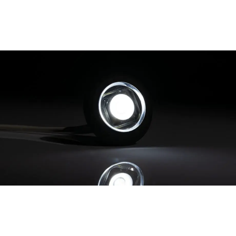 Feu de position rond 1 LED Blanc