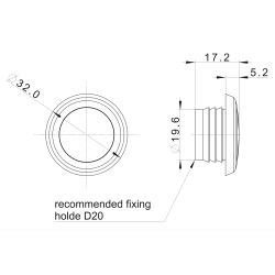 Feu de position rond 1 LED Blanc