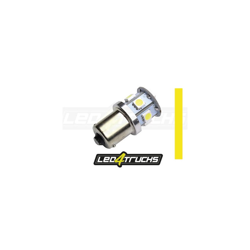 AMPOULE JAUNE - 9XSMD LED 10-30V - BA15S