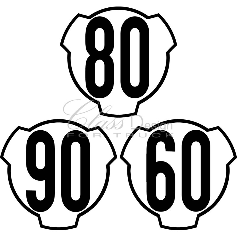 Stickers Diagrammes de Vitesses Scania