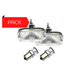 Pack 2 Talmu Blanc + 2 BA15S à LED Jaune