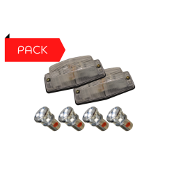 Pack 2 Double-Ampoules Blanc + 4 BA15S à LED Éclairage Blanc