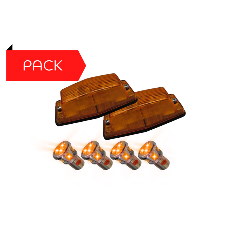 Pack 2 Double-Ampoules Orange + 4 BA15S Orange Pack 2 Double-Ampoules Orange + 4 BA15S Orange