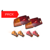 Pack 2 Double-Ampoules Orange/Rouge + 2 BA15S Rouge + 2 BA15S Orange