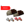 Pack 2 Double-Ampoules Blanc/Rouge + 2 BA15S Rouge + 2 BA15S Blanche