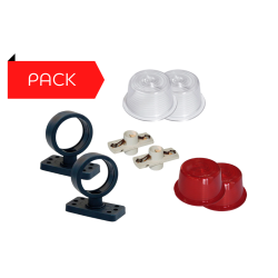 Pack 2 Bouliches Gylle à Ampoule Rouge / Transparent