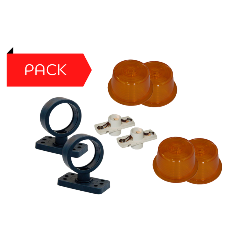 Pack 2 Bouliches Gylle à Ampoule Orange / Orange