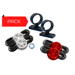 Pack 2 Bouliches Gylle à LED Blanc / Rouge