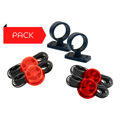 Pack 2 Bouliches Gylle à LED Rouge / Orange
