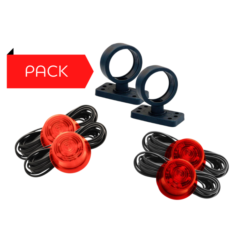 Pack 2 Bouliches Gylle à LED Rouge / Orange Pack 2 Bouliches Gylle à LED Rouge / Orange