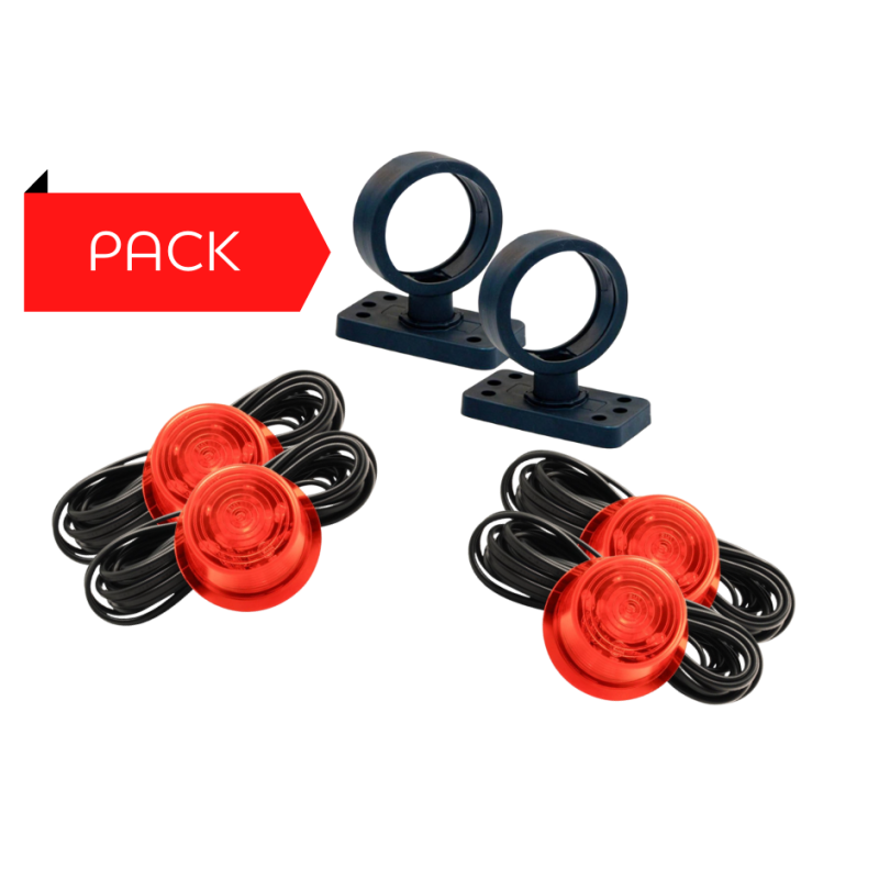 Pack 2 Bouliches Gylle à LED Orange / Orange