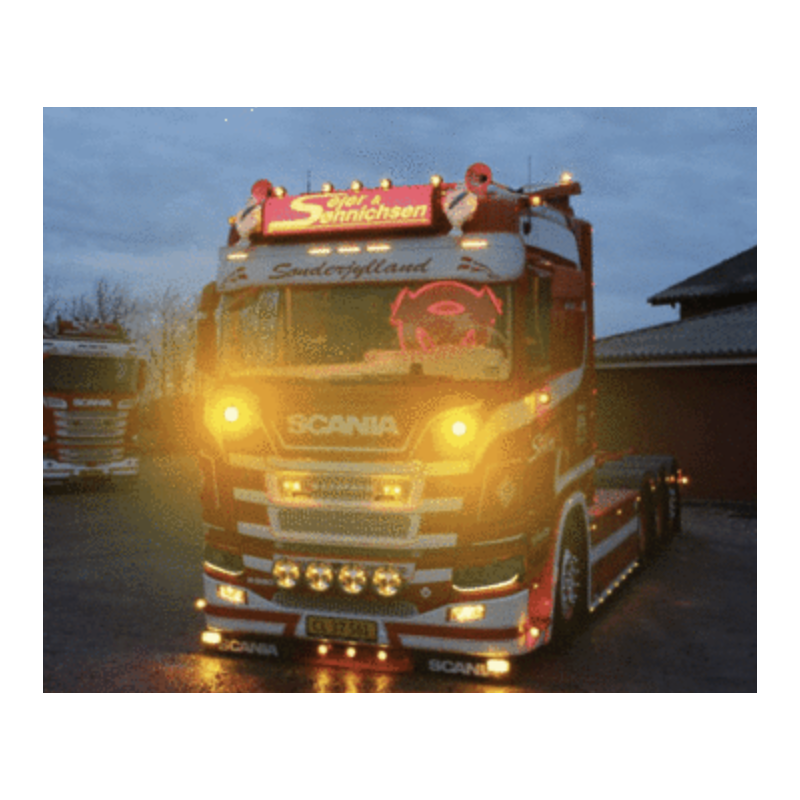 DUAL COLOR + FLASH - PROJECTEUR DE GRILLE DE FEU DE POSITION À LED - SCANIA 2016+