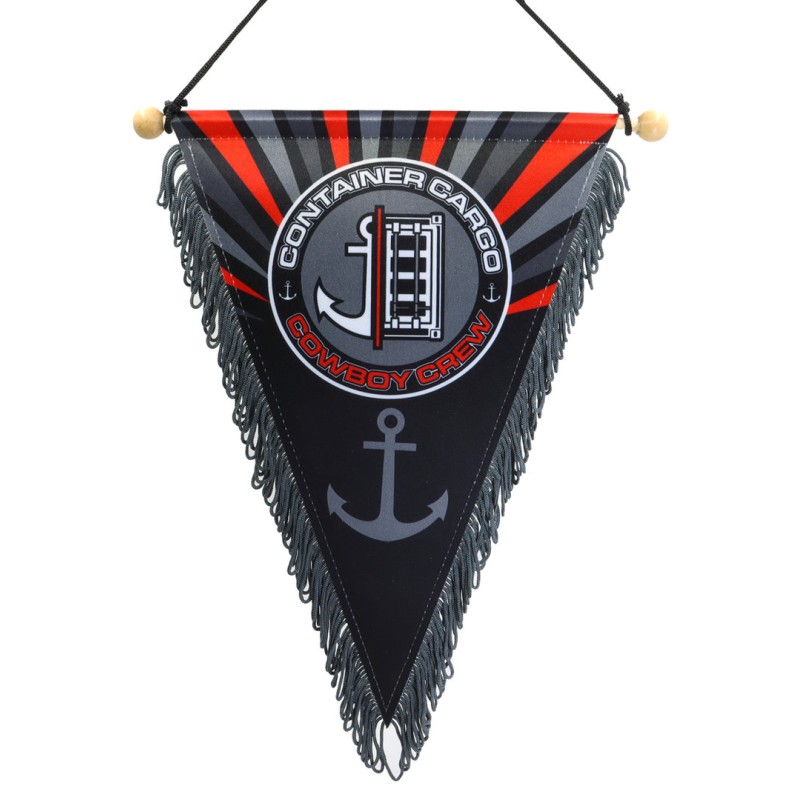 FANION - CONTAINER CARGO - COWBOY CREW - 20 X 30 CM FANION - CONTAINER CARGO - COWBOY CREW - 20 X 30 CM