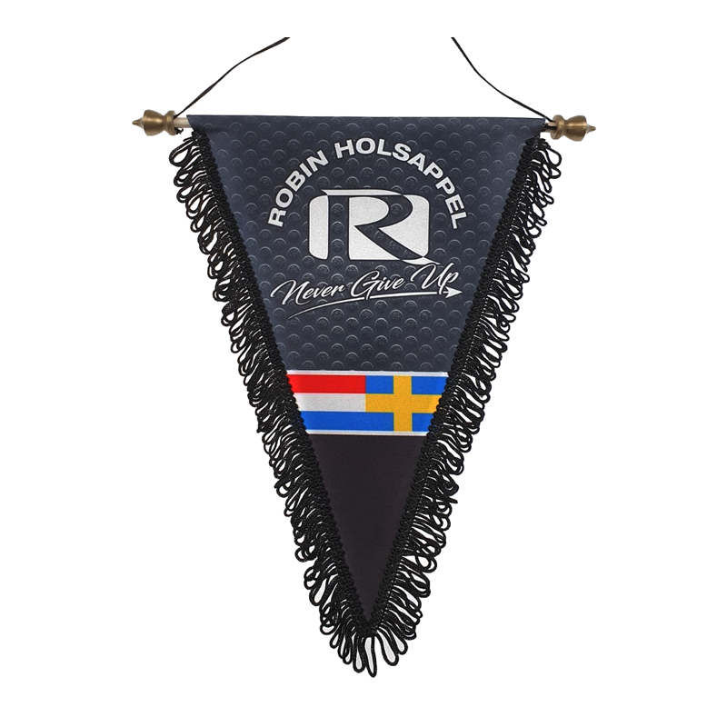 ROBIN HOLSAPPEL - NEVER GIVE UP - FANION ROBIN HOLSAPPEL - NEVER GIVE UP - FANION