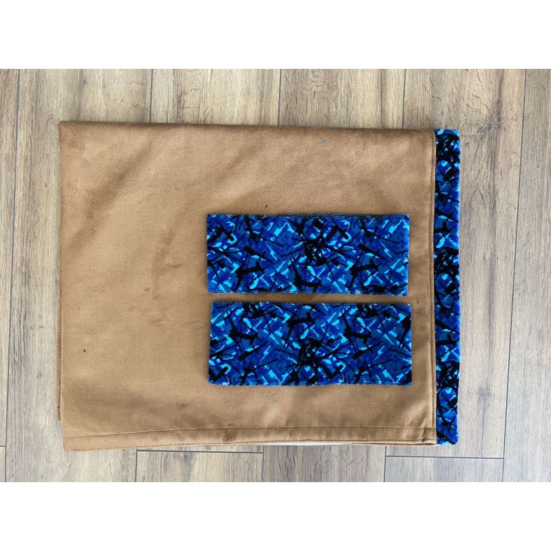 RIDEAUX ALCANTARA MARRON REBORDS DANOIS BLEU RIDEAUX ALCANTARA MARRON REBORDS DANOIS BLEU