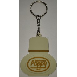 PORTE CLÉ POPPY SILICONE BLANC