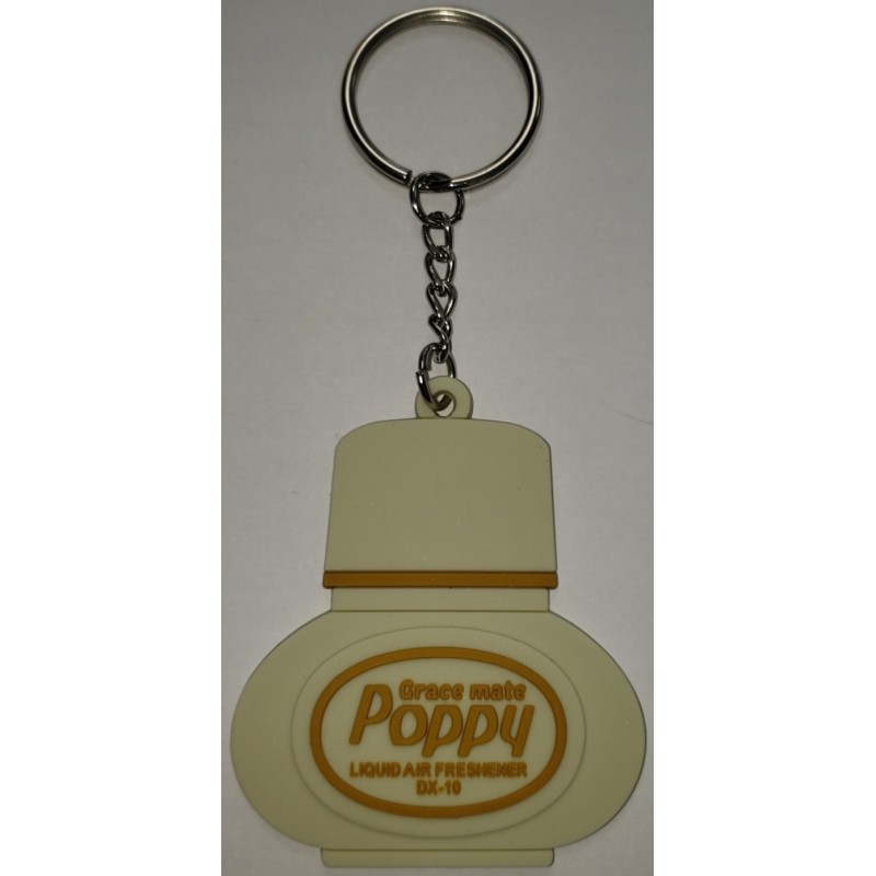 PORTE CLÉ POPPY SILICONE BLANC
