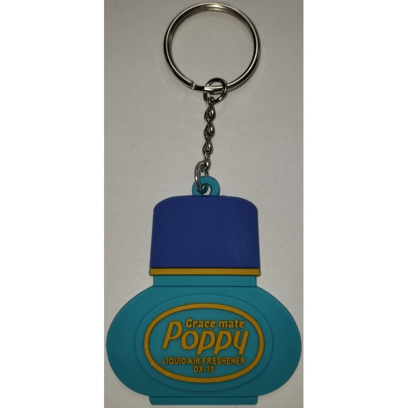 PORTE CLÉ POPPY SILICONE BLEU