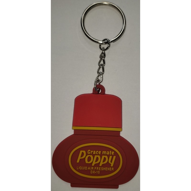 PORTE CLÉ POPPY SILICONE ROUGE