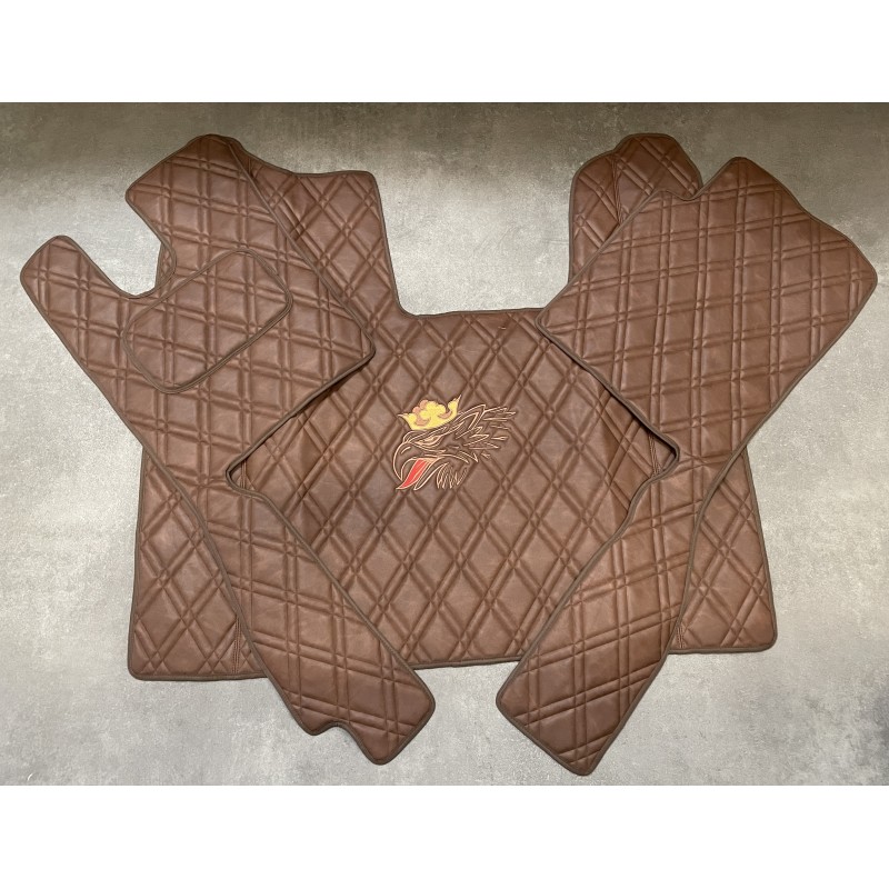 Tapis Capot Moteur Scania NG cabine R passager pneumatique gamme Deluxe Marron gaufré