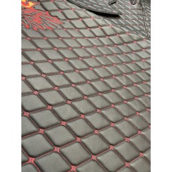 Tapis Capot Moteur Scania NG cabine S passager strapontin gamme Deluxe Noir Cube Rouge