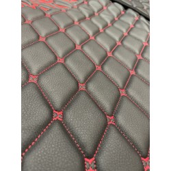 Tapis Capot Moteur Scania NG cabine R passager strapontin gamme Deluxe Noir Cube Rouge