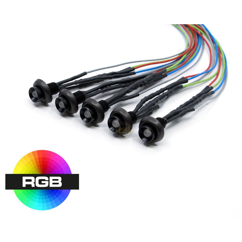 ENCASTRABLE - MINI SPOT LED - RGB - 24V - 5 PIECES - NOIR ENCASTRABLE - MINI SPOT LED - RGB - 24V - 5 PIECES - NOIR
