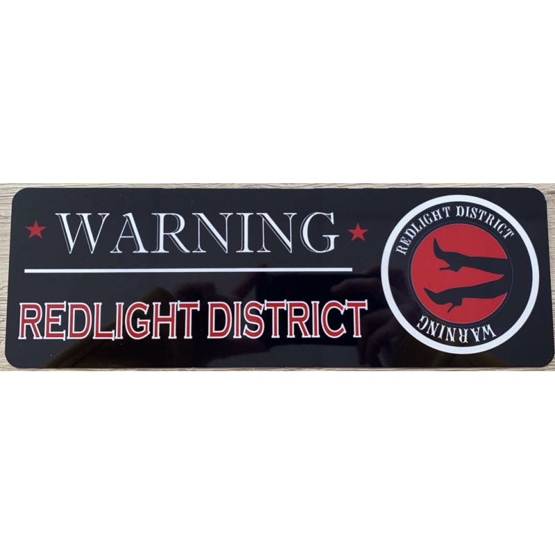 PLAQUE WARNING REDLIGHT DISTRICT
