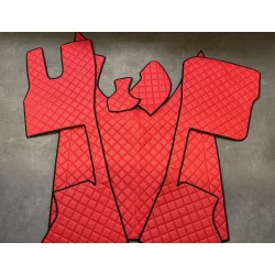 Tapis et Couvre Moteur Daf XG/XG+ Pneumatique Gaufré Rouge Contours Noirs