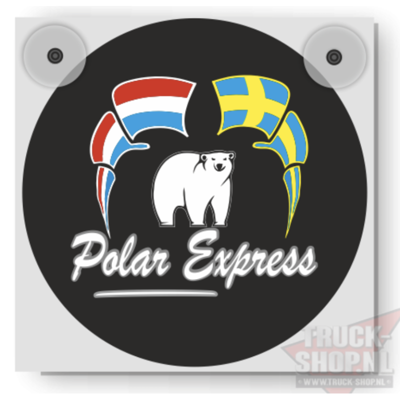 ENSEIGNE PARE BRISE POLAR EXPRESS ENSEIGNE PARE BRISE POLAR EXPRESS