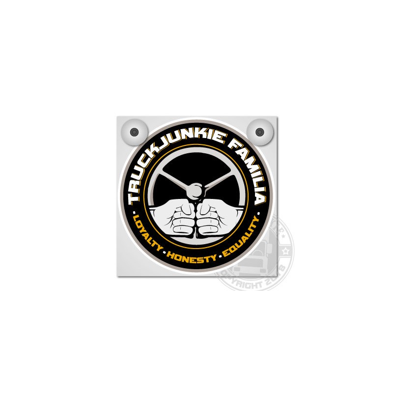 TRUCKJUNKIE FAMILIA - ENSEIGNE LUMINEUSES ALCANTARA NOIR ECLAIRAGE BLANC CHAUD