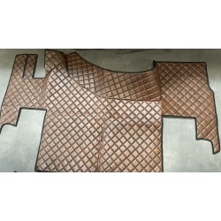 Tapis et Couvre Moteur Gaufré Marron pour Renault T plancher plat