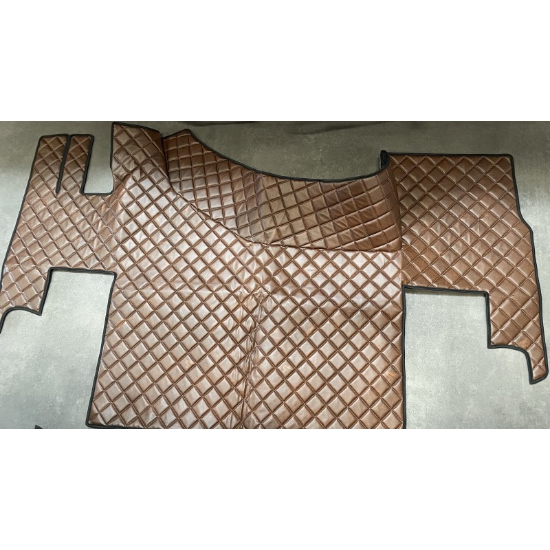 Tapis et Couvre Moteur Gaufré Marron pour Renault T plancher plat Tapis et Couvre Moteur Gaufré Marron pour Renault T plancher plat