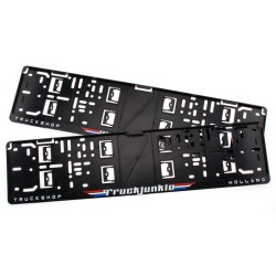 Porte Plaque - TRUCKJUNKIE TRUCKSHOP HOLLAND - FLAGS