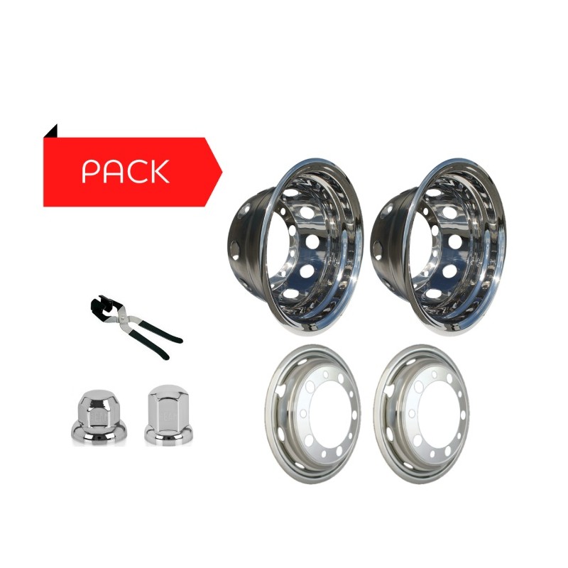 Pack Enjoliveurs America + Enjoliveurs US Arrière + Cache-Ecrou + Pince