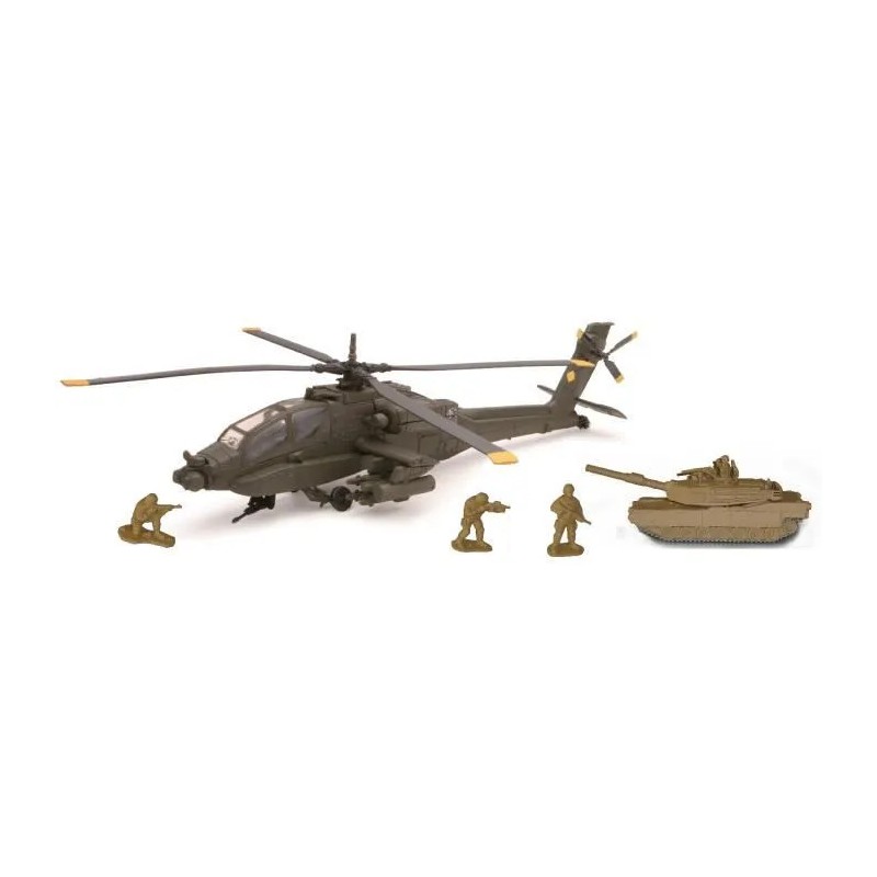 COFFRET MILITAIRE HELICOPTERE + TANK + SOLDATS