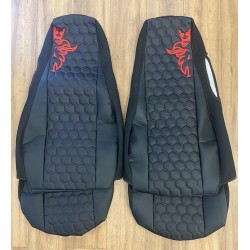 Housses Scania NG 2 Pneumatiques - Gamme NEW Premium noir/rouge