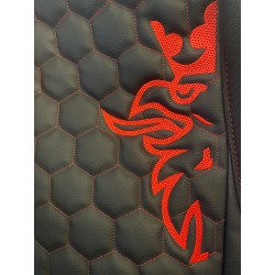 Housses Scania NG 2 Pneumatiques - Gamme NEW Premium noir/rouge