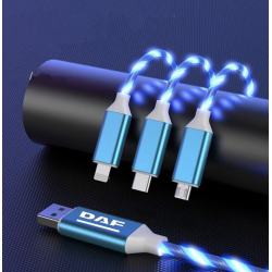 Câble de recharge rapide 3 en 1 Micro USB type-c