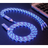 Câble de recharge rapide 3 en 1 Micro USB type-c