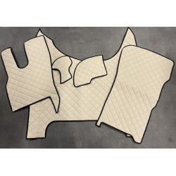 Tapis et Couvre Moteur DAF XF 2022 Gaufré Beige Contours Noirs