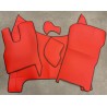 Tapis et Couvre Moteur DAF XF 2022 Lisse Rouge Contours Noirs