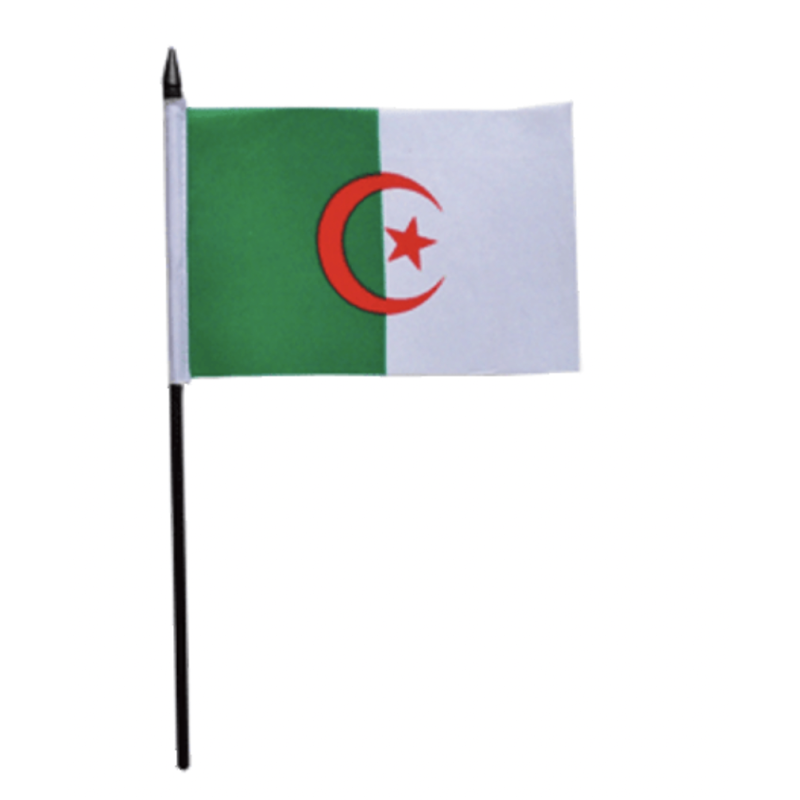 MINI DRAPEAU ALGÉRIE - 15X10cm